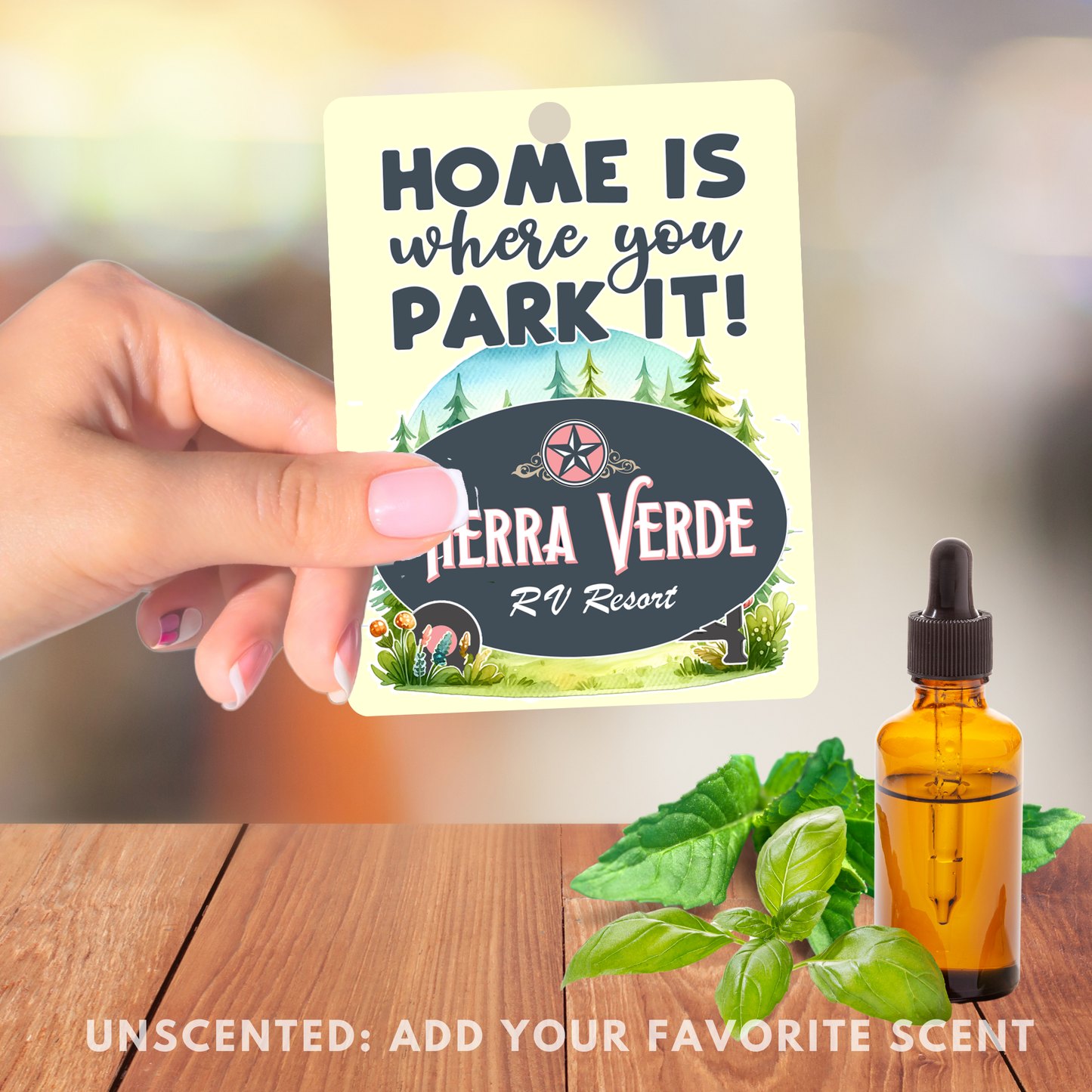 Tierra Verde RV Freshener, Add Your Scent, Home Is Where You Park It, Camper Design, Unscented Felt for RVers