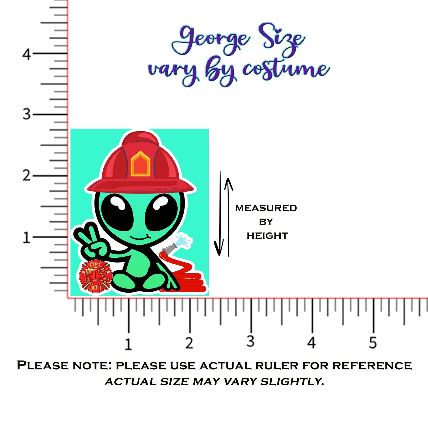 George Sticker with Collectible Trading Card | George Fights Fire | Waterproof Stickers for Water Bottles, Tumblers, School Supplies & More | XYB Sticker Club