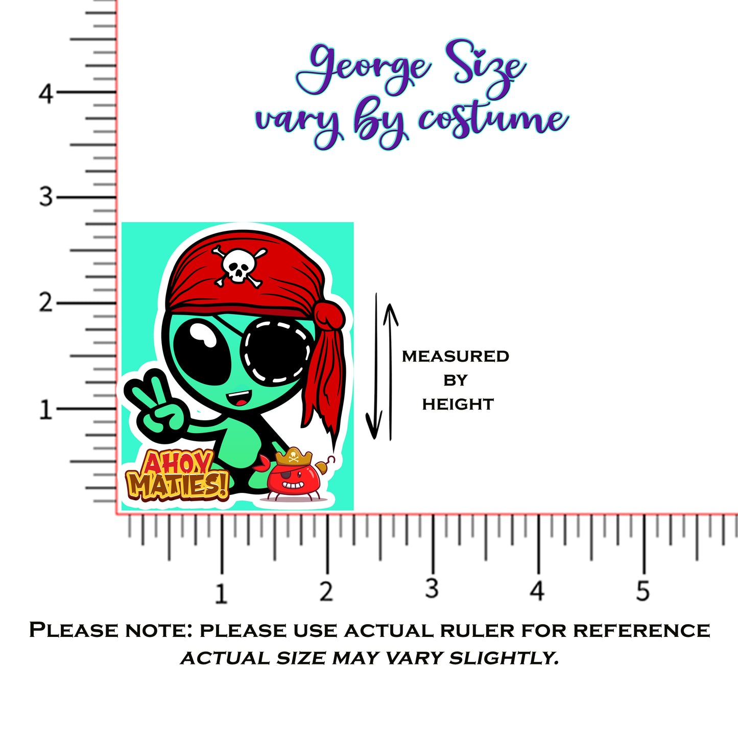 George Sticker with Collectible Trading Card | George is a Pirate | Waterproof Stickers for Water Bottles, Tumblers, School Supplies & More | XYB Sticker Club