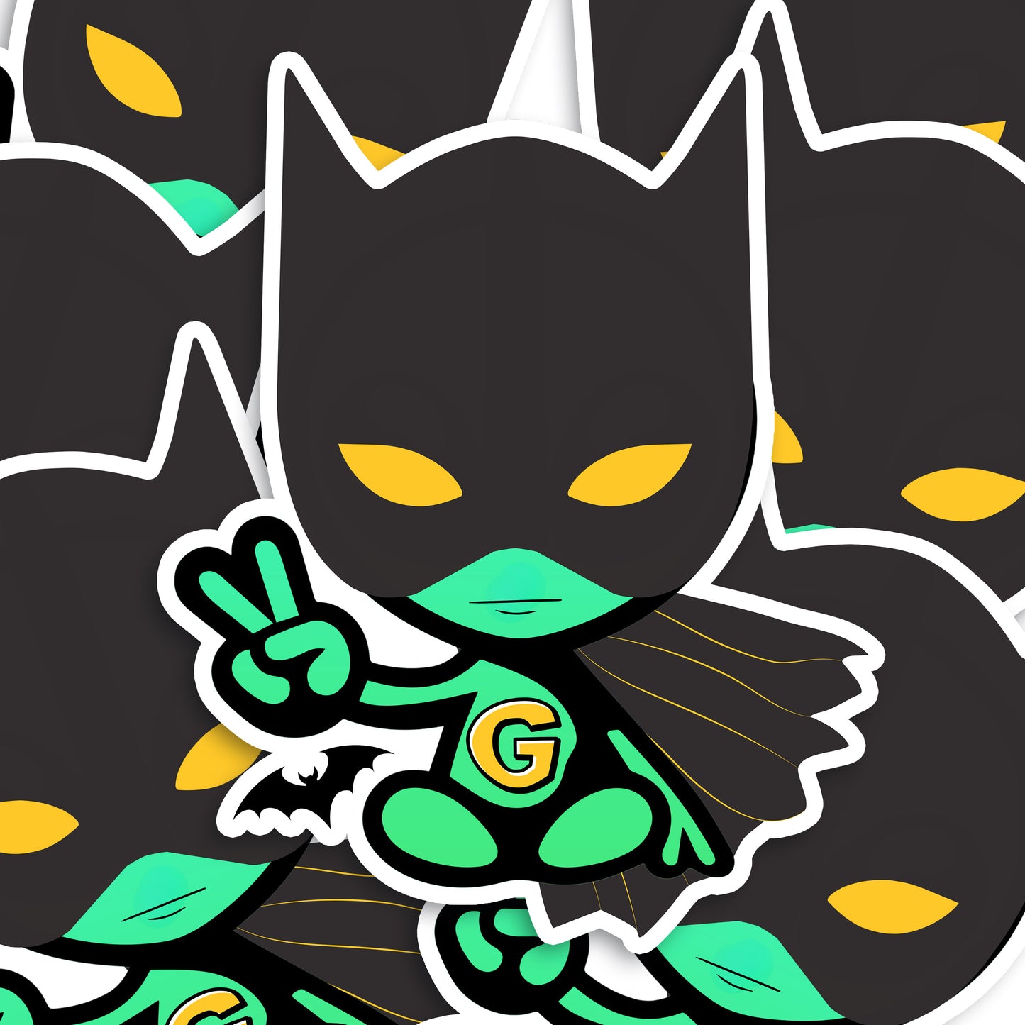 George Sticker with Collectible Trading Card | Gotham George | Waterproof Stickers for Water Bottles, Tumblers, School Supplies & More | XYB Sticker Club