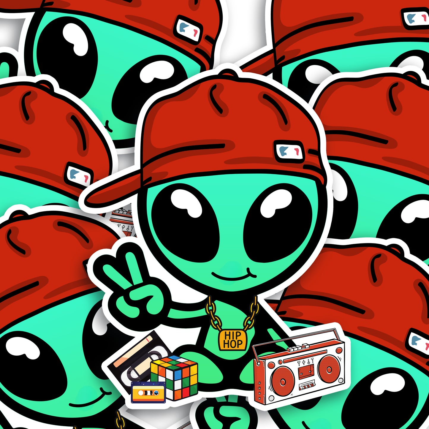 George Sticker with Collectible Trading Card | George is Gangsta | Waterproof Stickers for Water Bottles, Tumblers, School Supplies & More | XYB Sticker Club