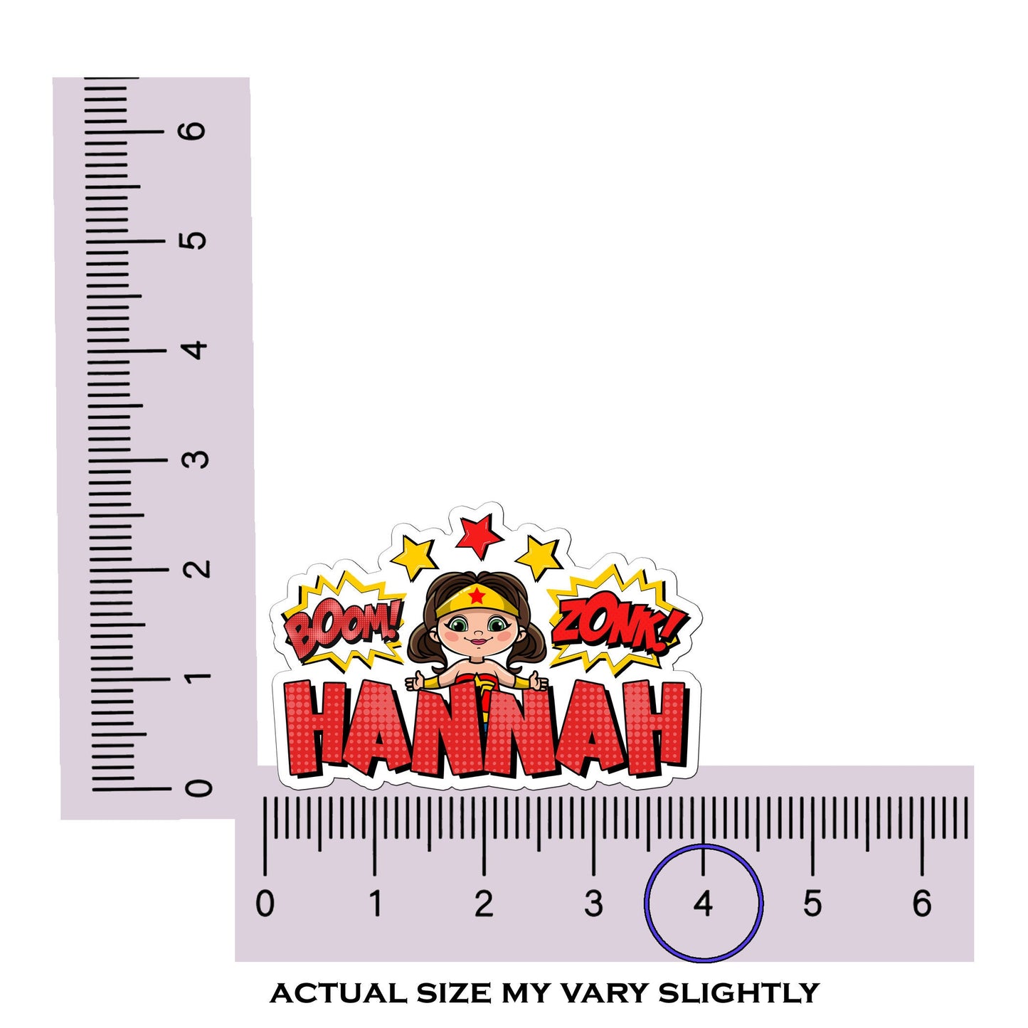 Personalized Superhero Name Sticker for Women – Custom Waterproof Vinyl Decal for Tumblers Laptops Water Bottles Gifts