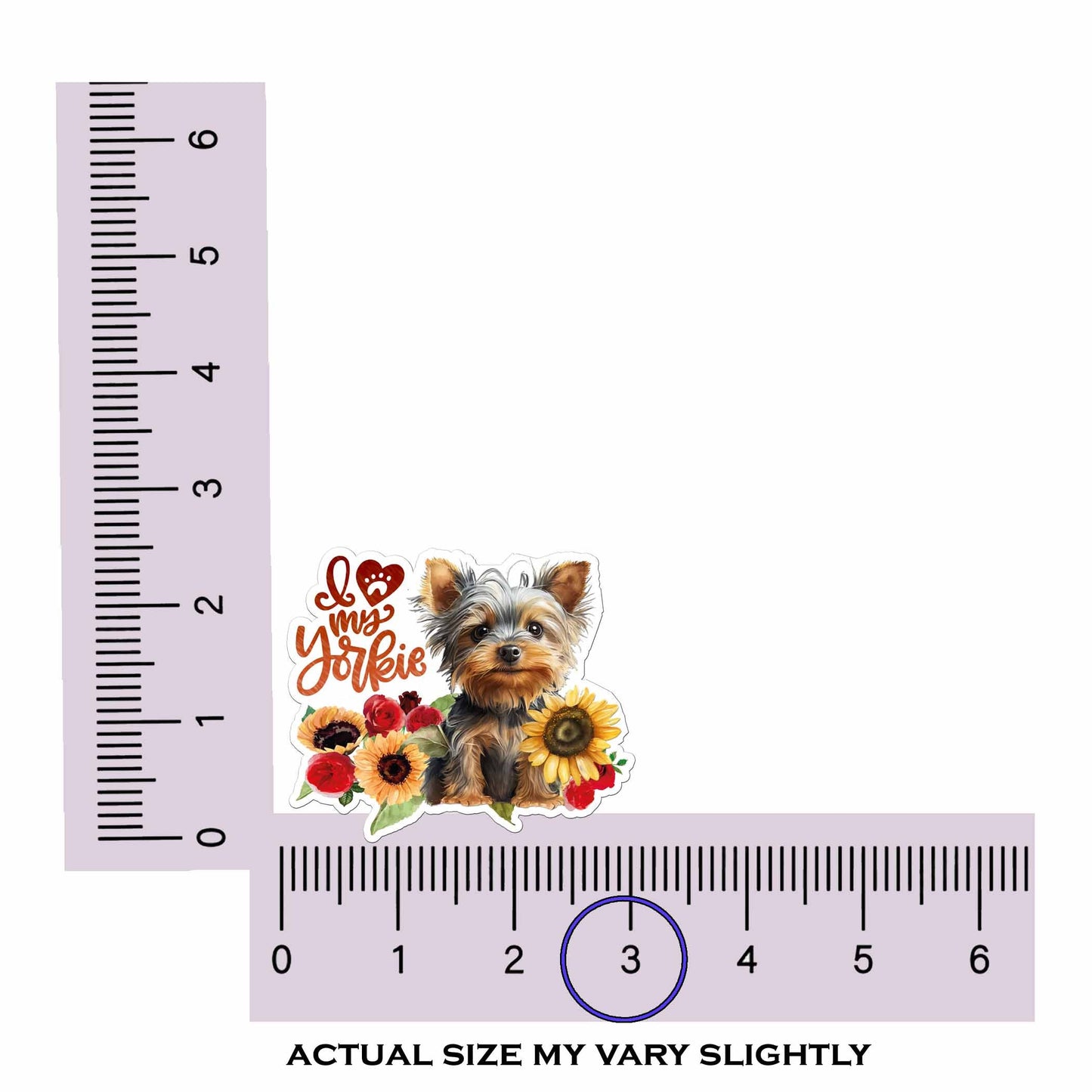 I Love My Yorkie Sticker, Custom Sticker, Yorkshire Terrier Dog Mom Gift Sticker, Dog Lover Sticker, Laptop Sticker,  Waterproof Sticker