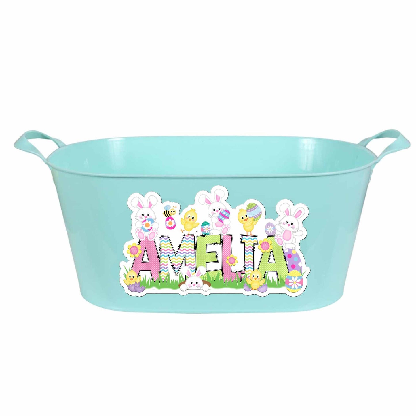 Cute Custom Easter Sticker, Perfect for Holiday Pails, Tumblers, Water Bottle: Personalized with Name Use as Gift Tags, Party Favors & More