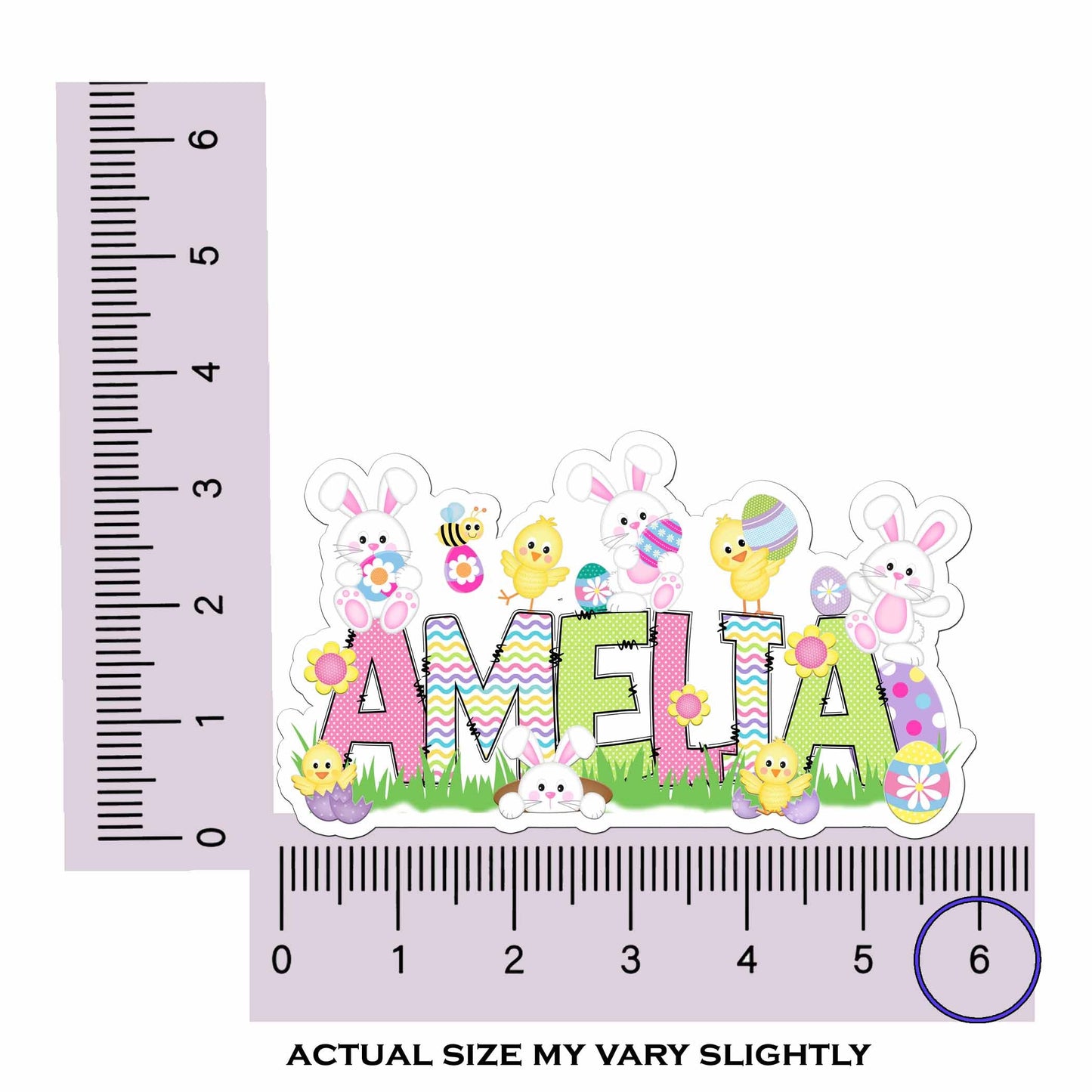 Cute Custom Easter Sticker, Perfect for Holiday Pails, Tumblers, Water Bottle: Personalized with Name Use as Gift Tags, Party Favors & More