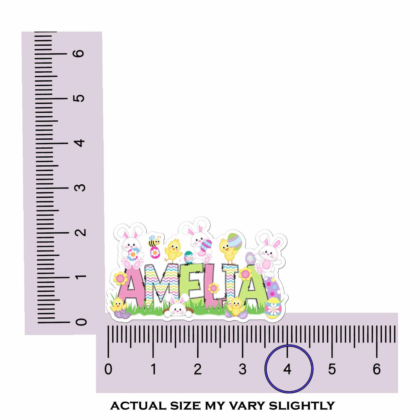 Cute Custom Easter Sticker, Perfect for Holiday Pails, Tumblers, Water Bottle: Personalized with Name Use as Gift Tags, Party Favors & More