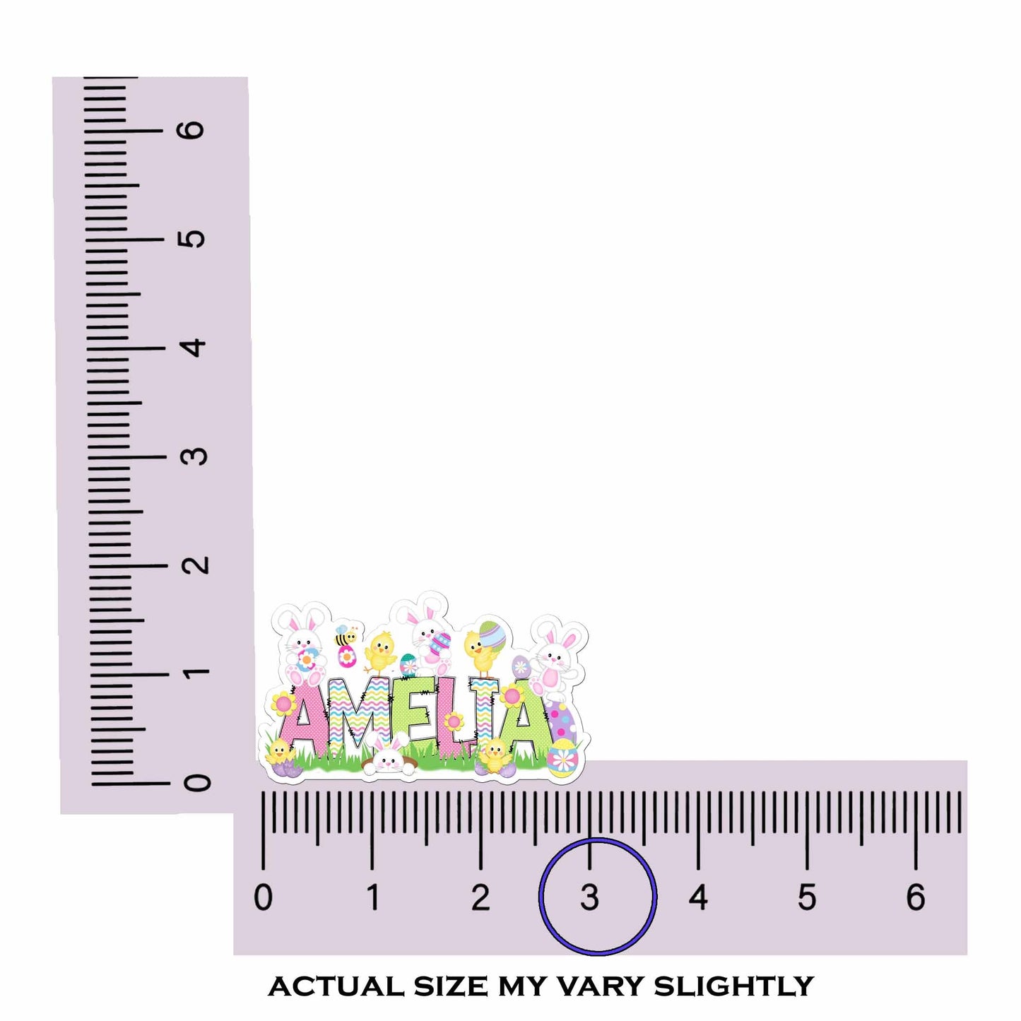 Cute Custom Easter Sticker, Perfect for Holiday Pails, Tumblers, Water Bottle: Personalized with Name Use as Gift Tags, Party Favors & More