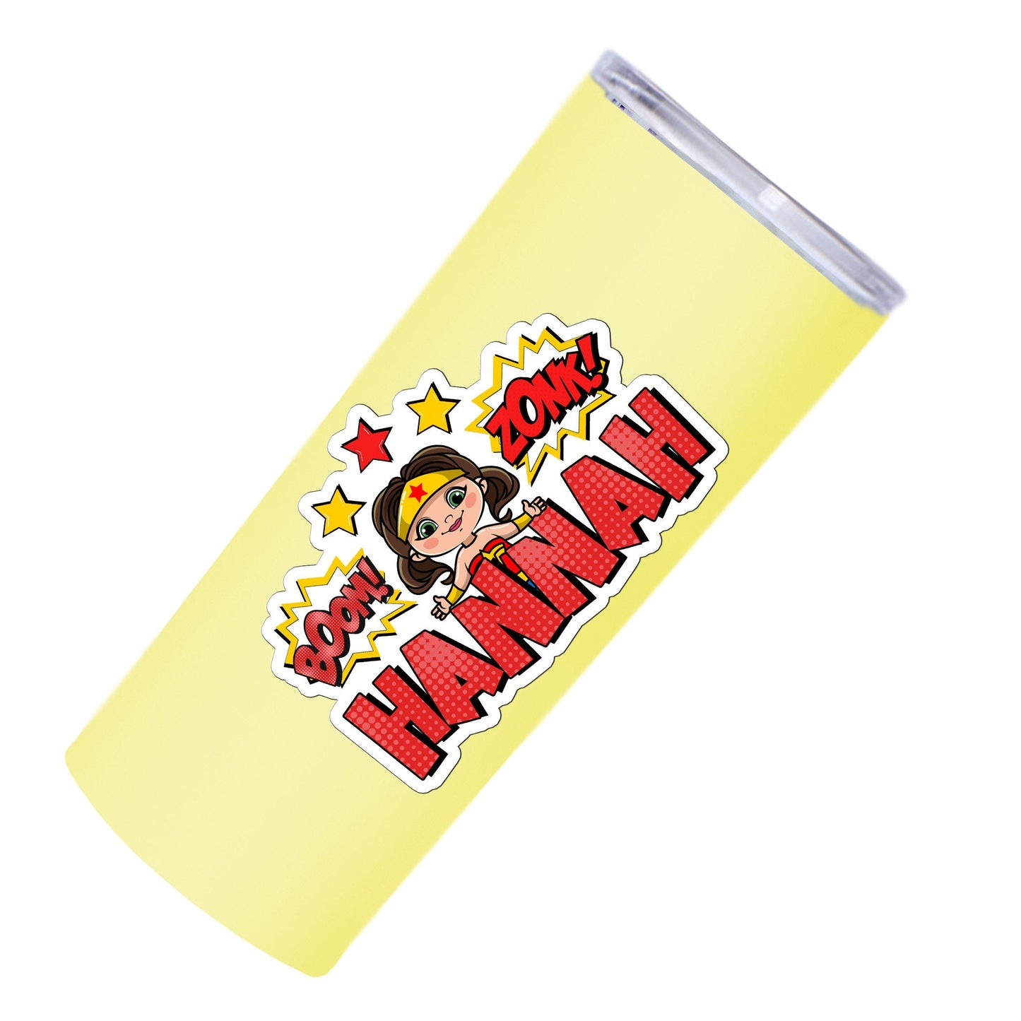 Personalized Superhero Name Sticker for Women – Custom Waterproof Vinyl Decal for Tumblers Laptops Water Bottles Gifts