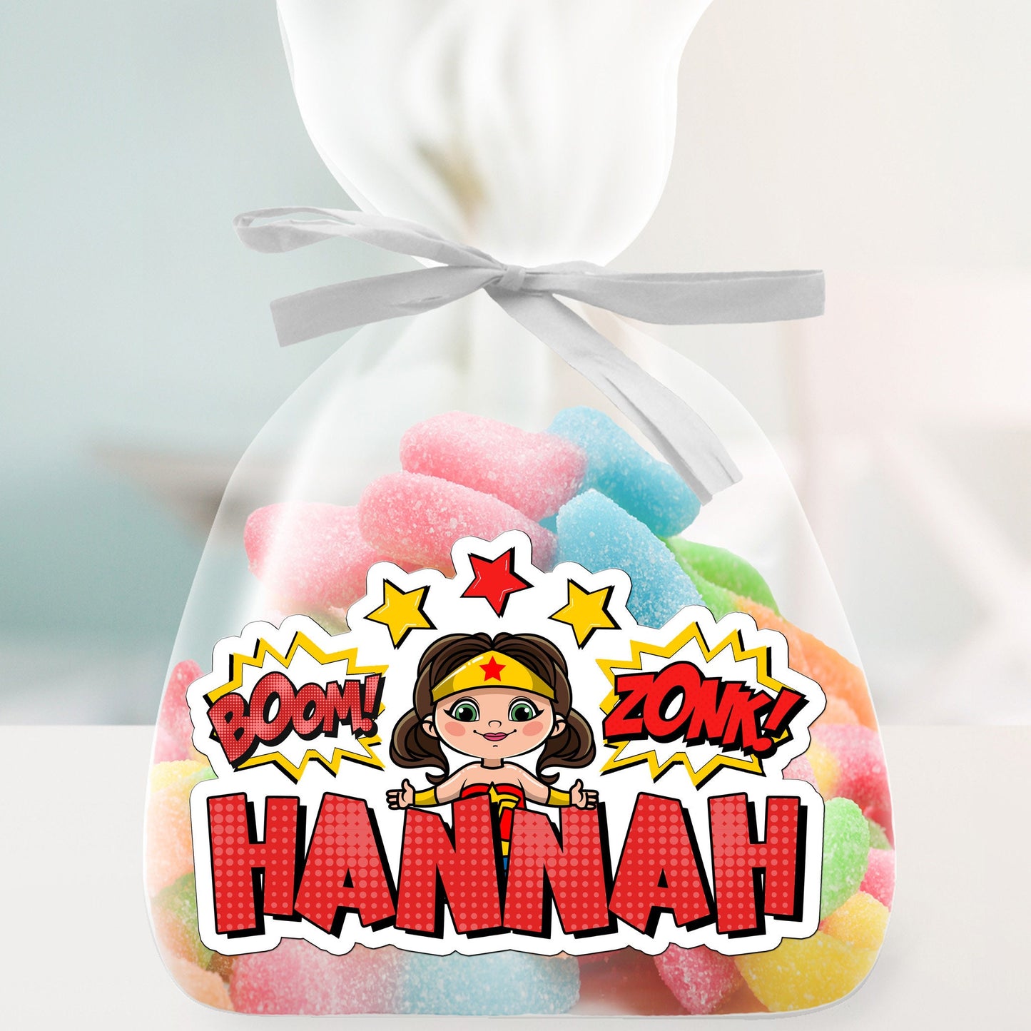 Personalized Superhero Name Sticker for Women – Custom Waterproof Vinyl Decal for Tumblers Laptops Water Bottles Gifts