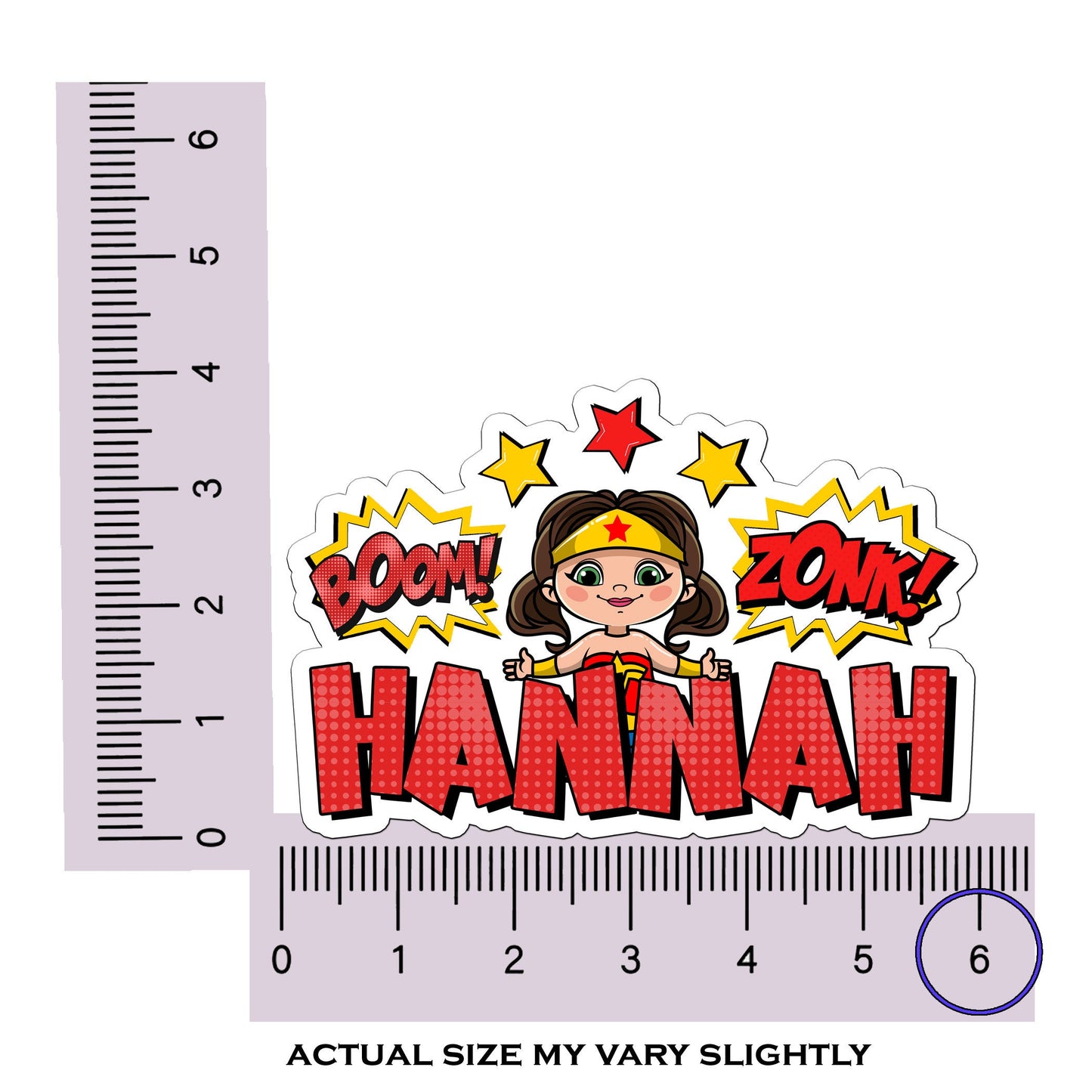Personalized Superhero Name Sticker for Women – Custom Waterproof Vinyl Decal for Tumblers Laptops Water Bottles Gifts