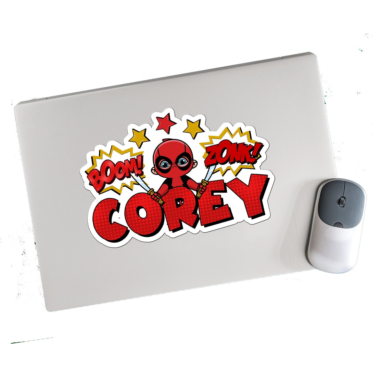 Super Villian Custom Name Sticker, Antihero Sticker, Personalized Decal, Waterproof Sticker, Birthday Party Favor, Boy Stickers for Kids