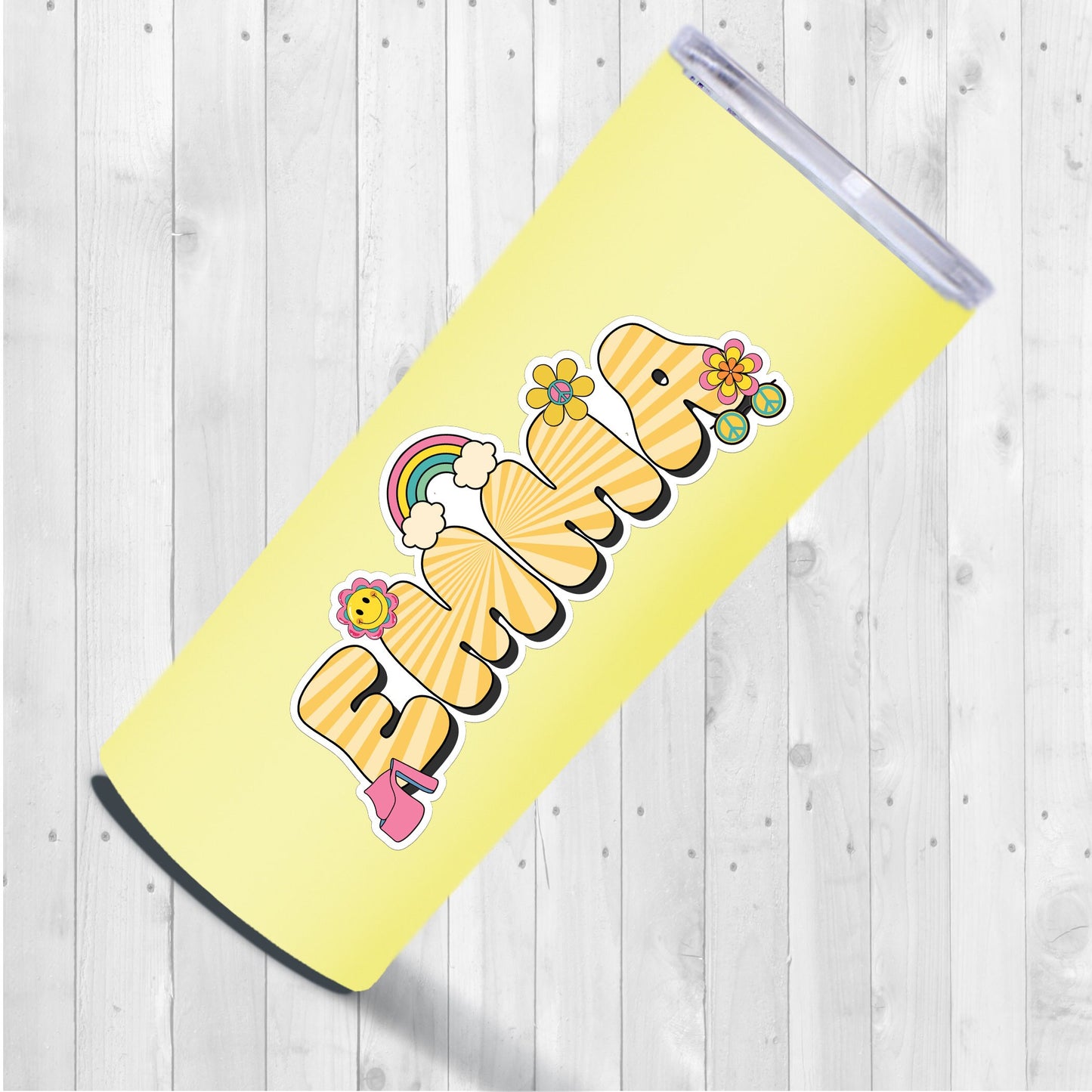 Retro Custom Name Sticker, Custom Sticker, Personalized Sticker, Custom Name Sticker, Hippie Sticker, Vintage Sticker, Rainbow Name Label