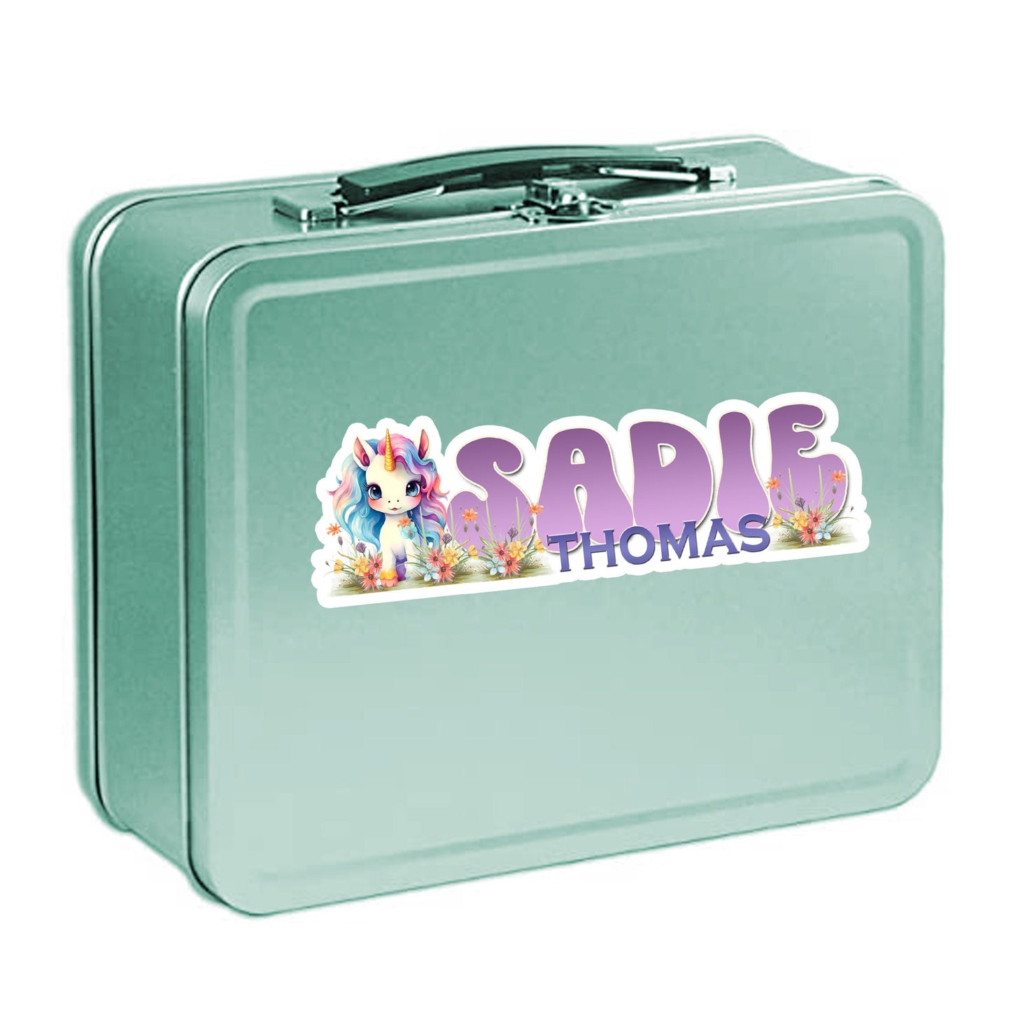 Cute Unicorn Name Sticker, Custom First Last Name Waterproof Decals, Personalized School Supply Label, Stickers for Laptop Water Bottle