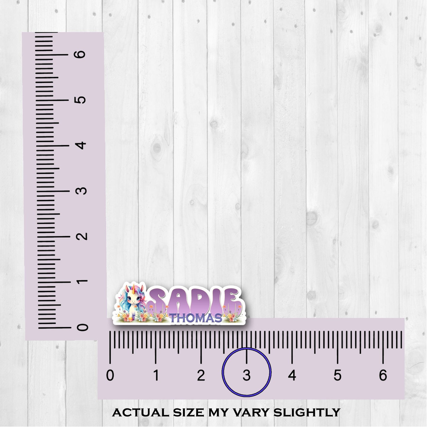 Cute Unicorn Name Sticker, Custom First Last Name Waterproof Decals, Personalized School Supply Label, Stickers for Laptop Water Bottle