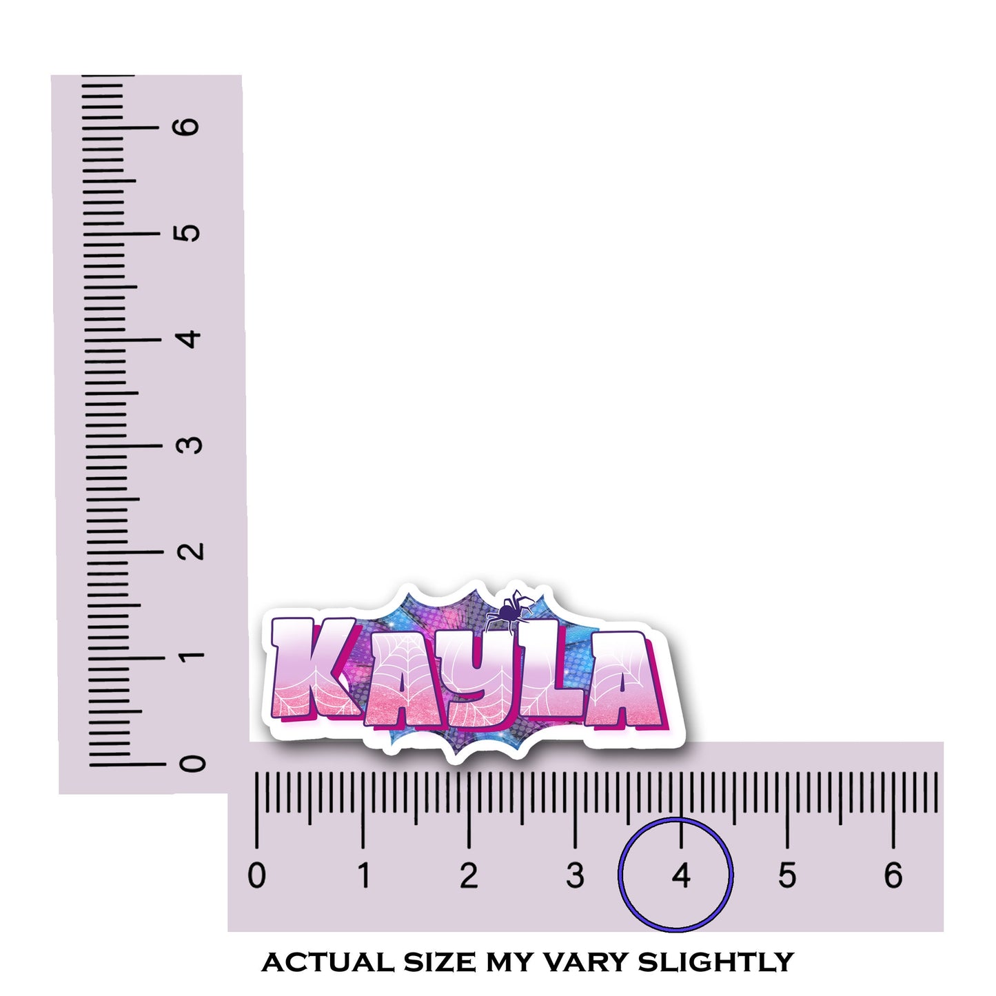 Girl Spider Custom Name Sticker, Superhero Sticker, Personalized Waterproof Sticker, Stickers for Kids, Cool Day Care School Supply Label
