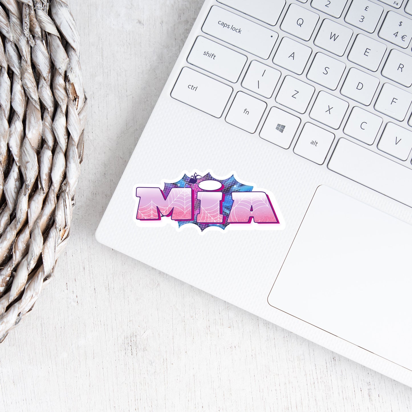Girl Spider Custom Name Sticker, Superhero Sticker, Personalized Waterproof Sticker, Stickers for Kids, Cool Day Care School Supply Label
