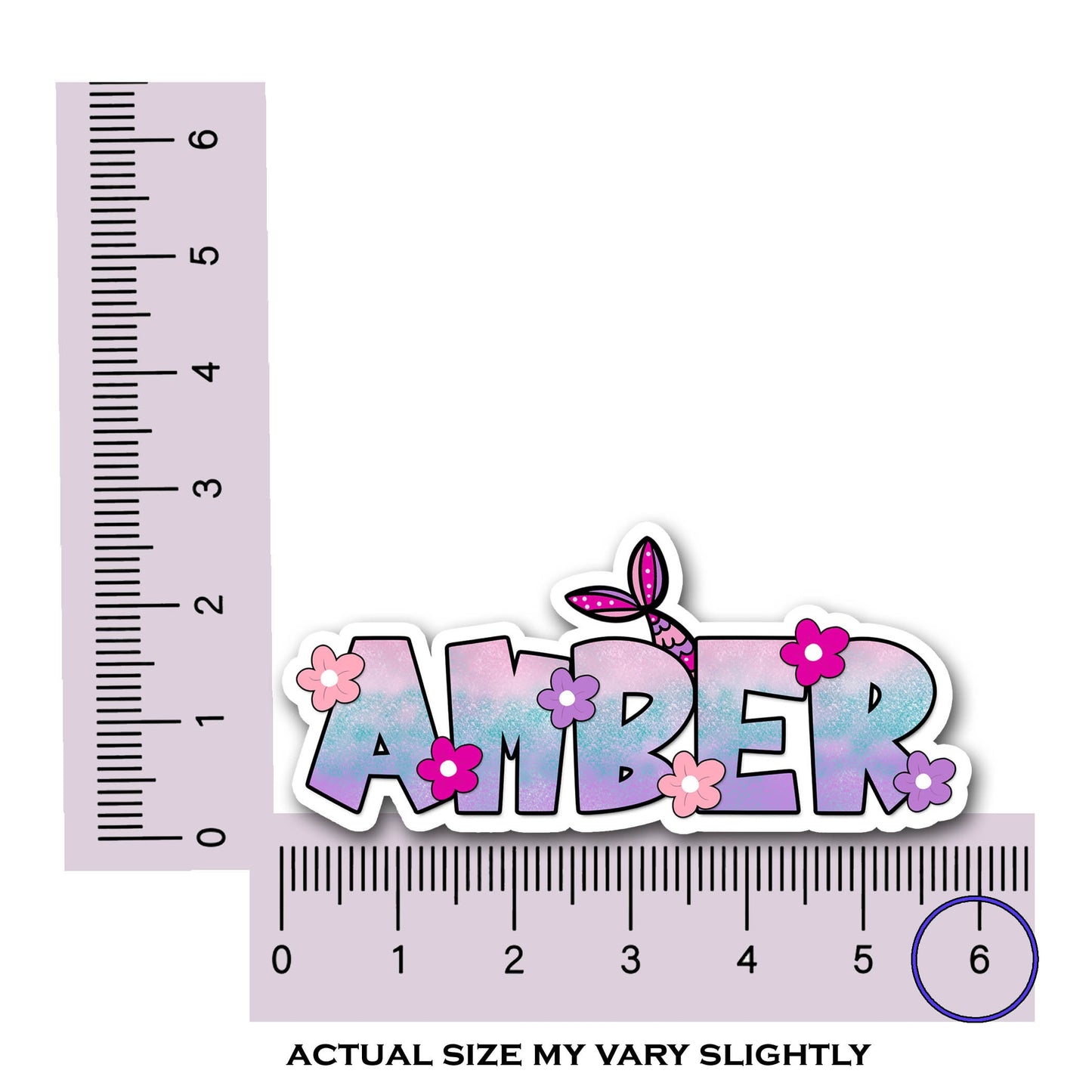 Cute Mermaid Custom Name Sticker, Custom Stickers, Waterproof Sticker, Party Favors, Custom Vinyl Stickers, Kid Stickers for Girls