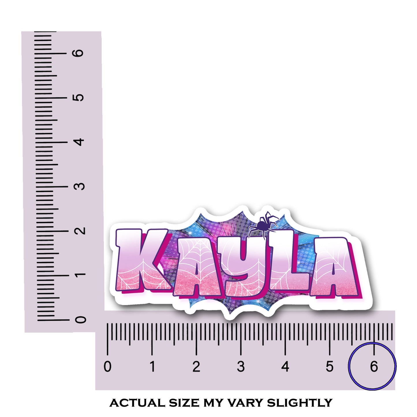 Girl Spider Custom Name Sticker, Superhero Sticker, Personalized Waterproof Sticker, Stickers for Kids, Cool Day Care School Supply Label