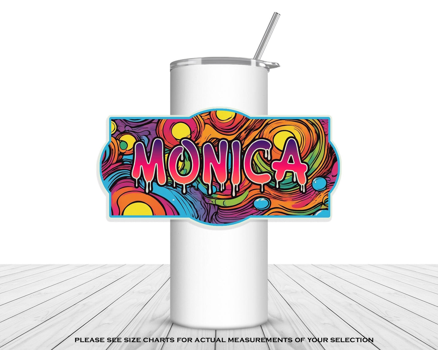 Cool Custom Water Bottle Sticker, Tumbler Decorations, Personalized Name Sticker, Waterproof Decal, Aesthetic Laptop Sticker, Comic Graffiti