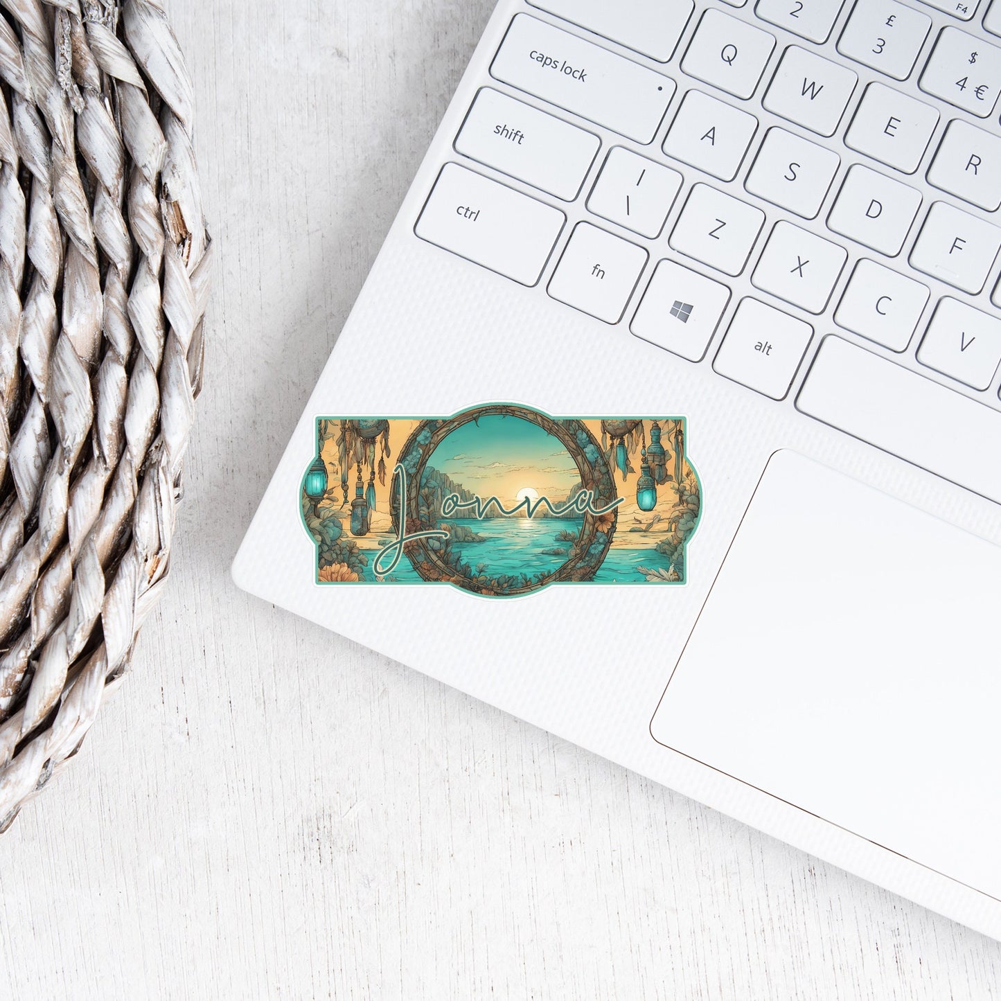 Personalized Boho Sticker: Name Customize! Waterproof Vinyl Decal, Gift Ideal for Water Bottles, Laptops, Party Favors & Beyond!