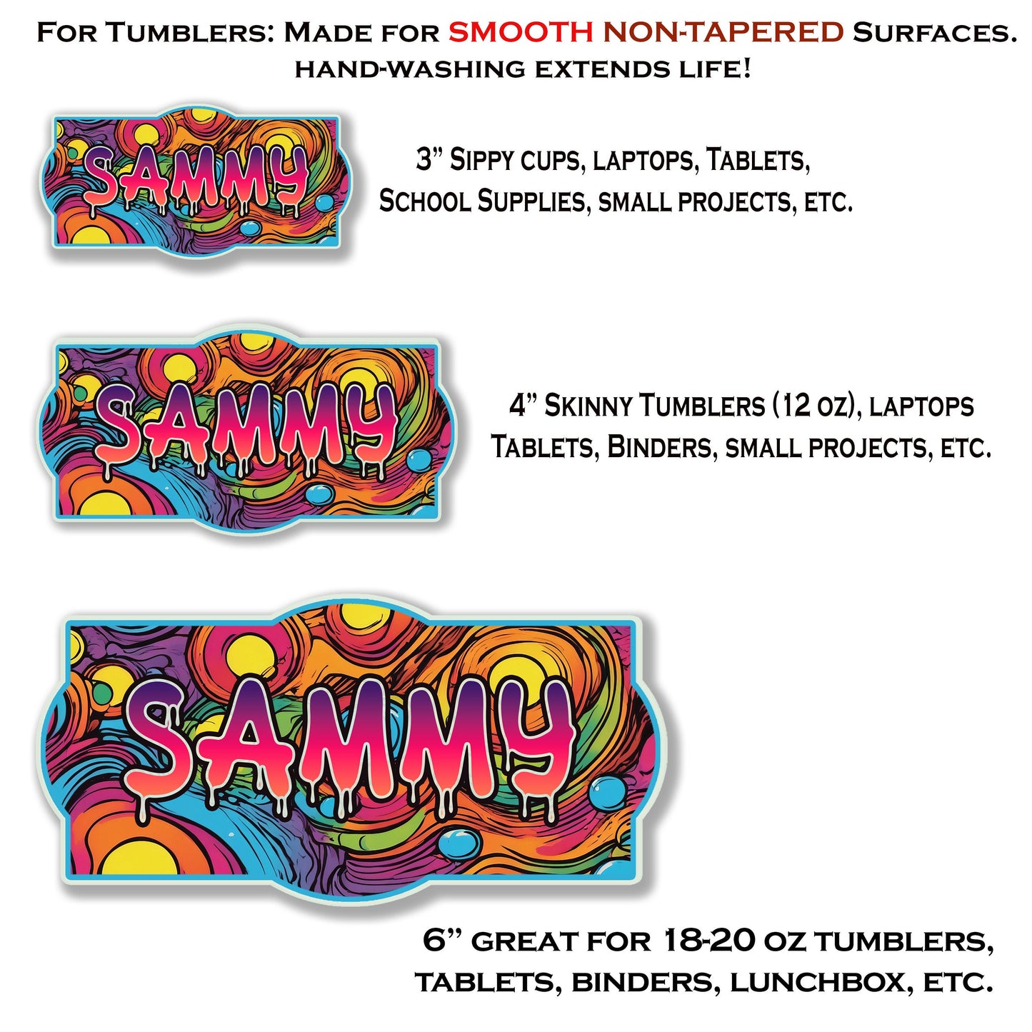 Cool Custom Water Bottle Sticker, Tumbler Decorations, Personalized Name Sticker, Waterproof Decal, Aesthetic Laptop Sticker, Comic Graffiti