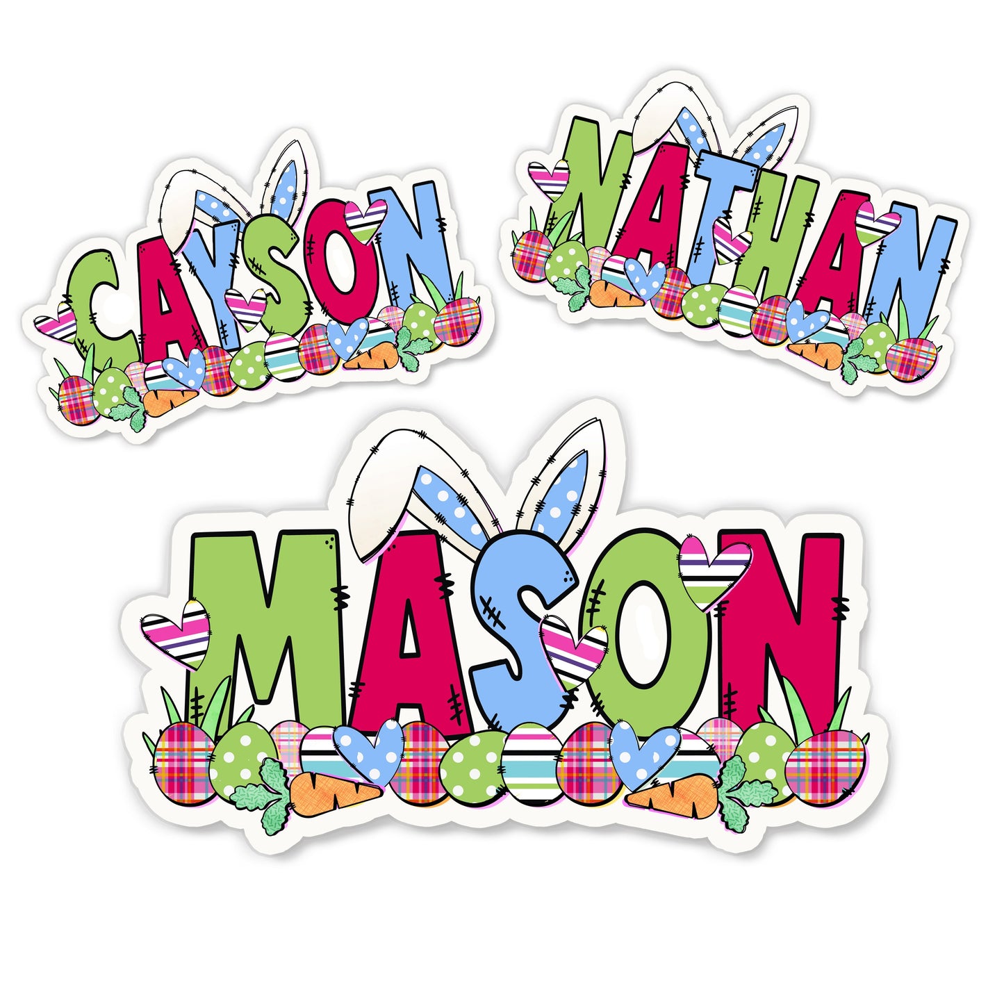 Cool Custom Easter Sticker, Perfect for Holiday Pails, Tumblers, Water Bottle: Personalized with Name Use as Gift Tags, Party Favors & More