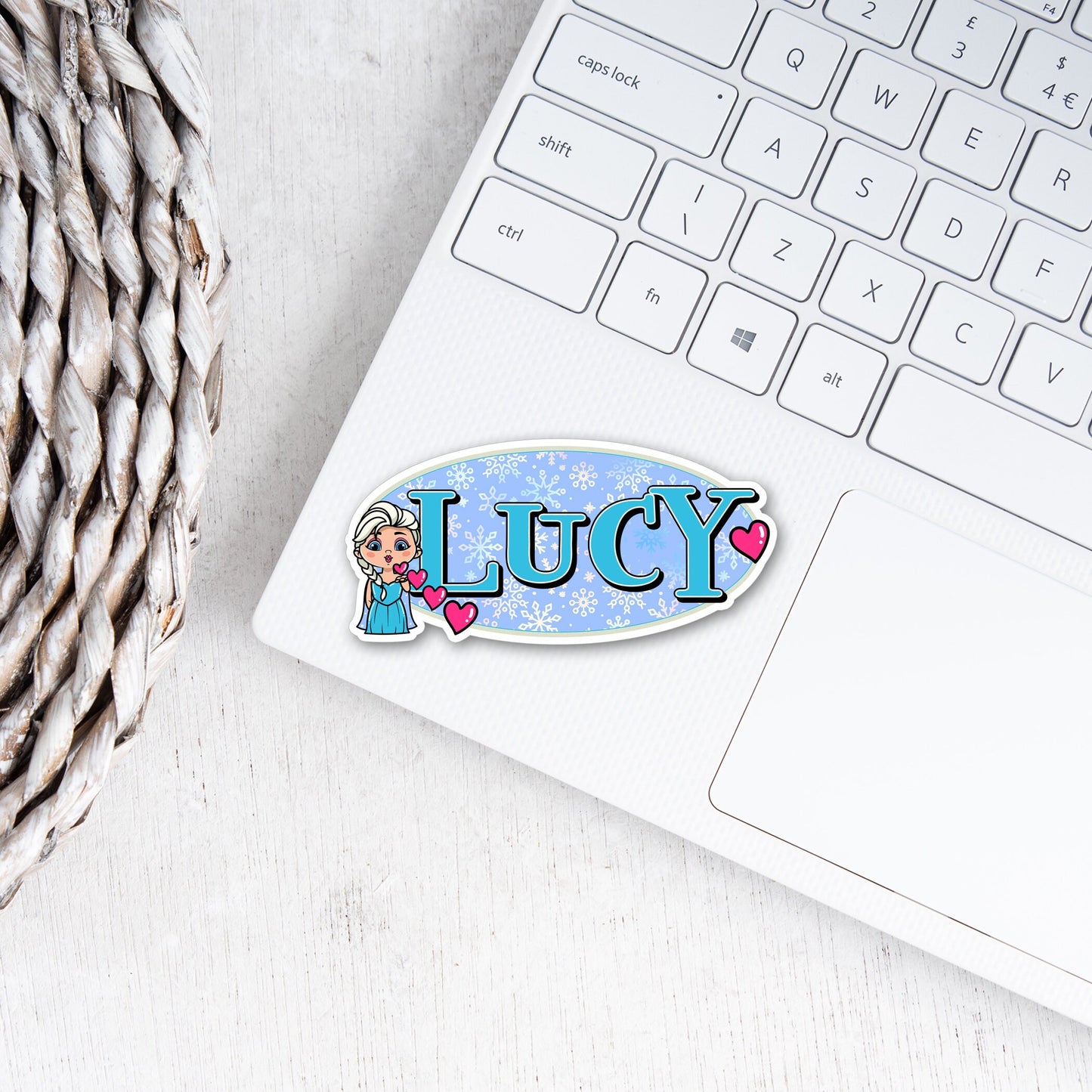 Princess Custom Name Sticker, Aesthetic Sticker, Personalized Sticker, Ice Queen Sticker for Kids, School Supply Label, Waterproof Decal