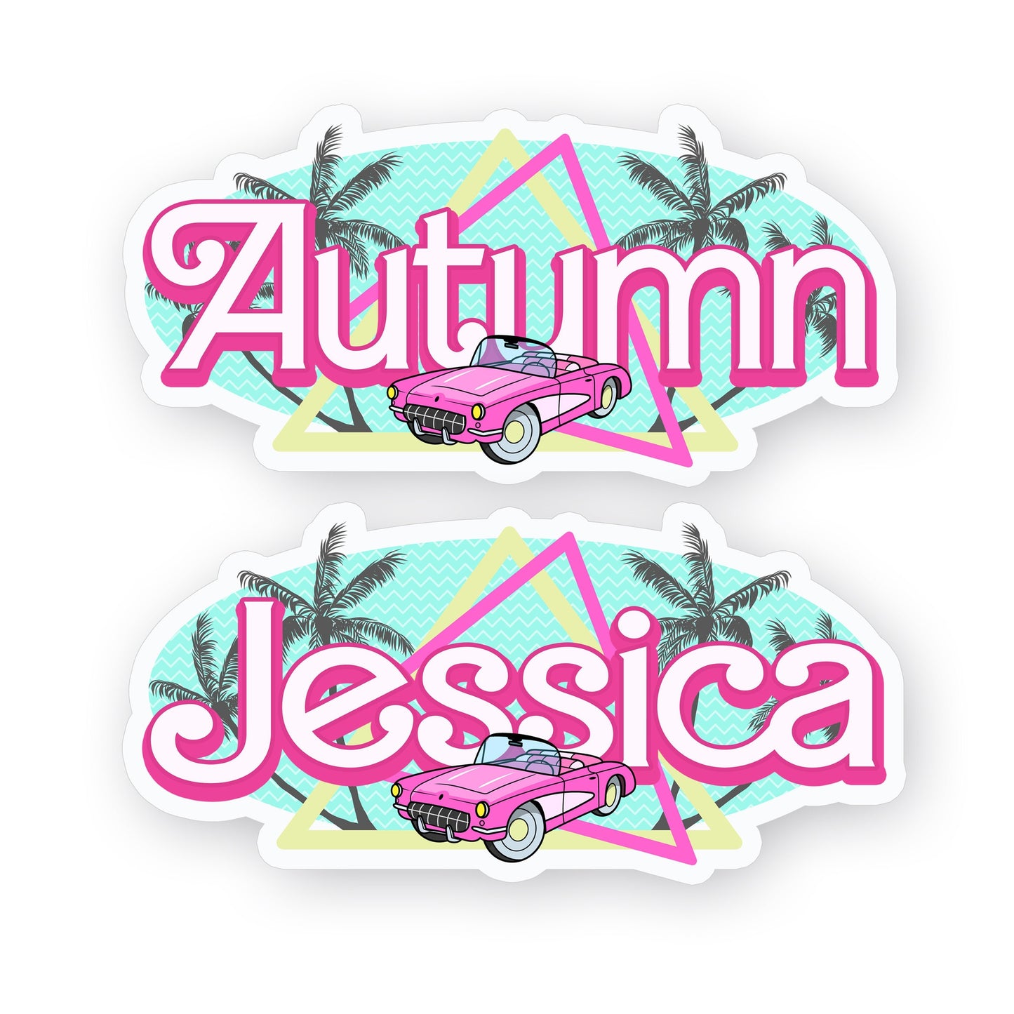 Fashion Doll Custom Name Sticker, Custom Sticker, Personalized Sticker, Aesthetic Sticker, School Supply Name Tag Label, Stickers for Kids