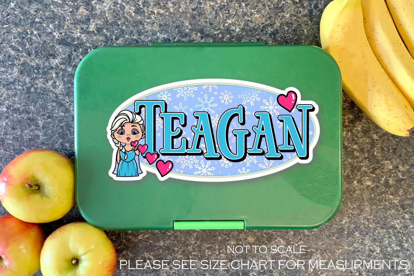 Princess Custom Name Sticker, Aesthetic Sticker, Personalized Sticker, Ice Queen Sticker for Kids, School Supply Label, Waterproof Decal