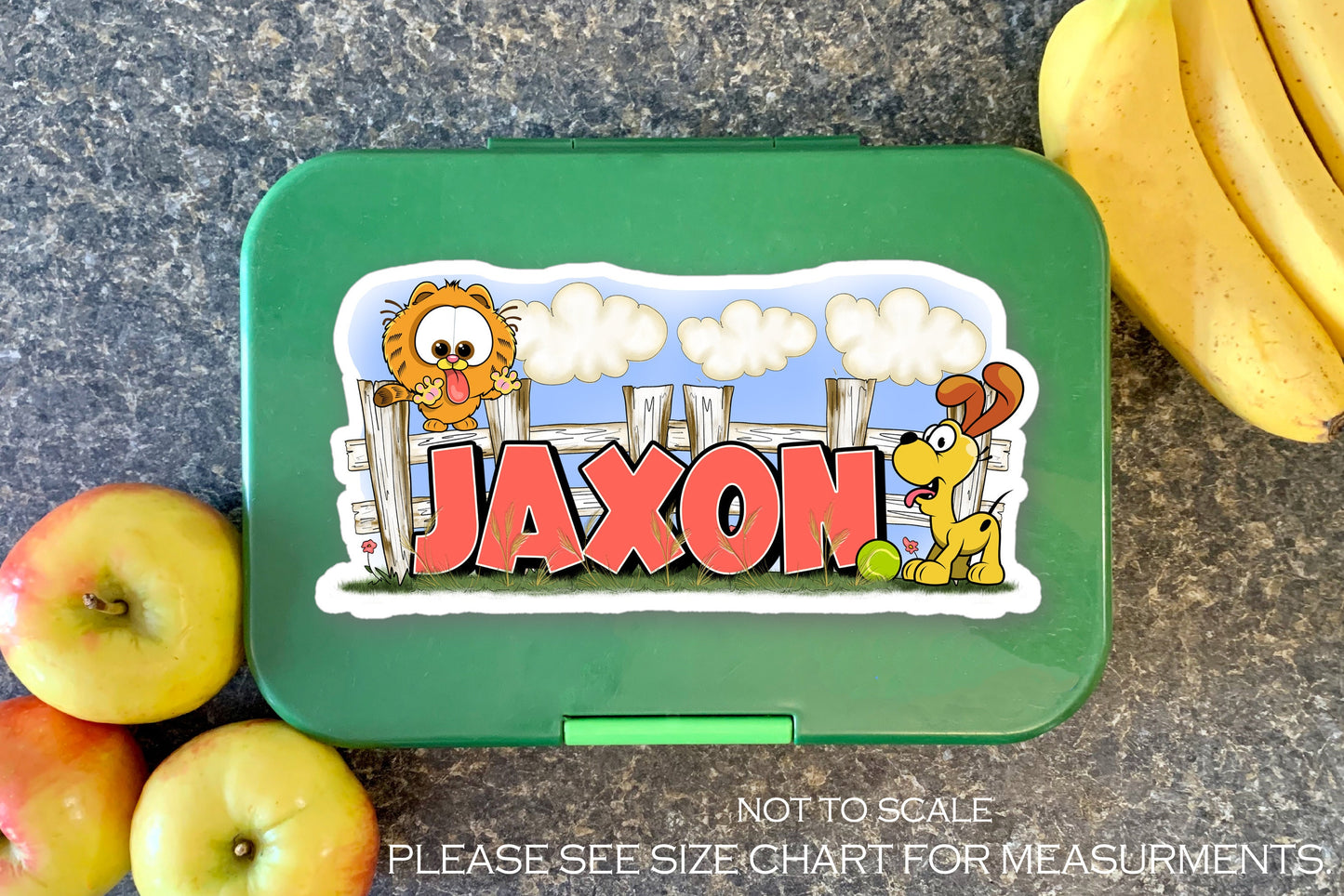 Funny Cat Custom Name Sticker, Aesthetic Sticker, Personalized Sticker, Cat Dog Duo Sticker for Kids, School Supply Label, Waterproof Decal