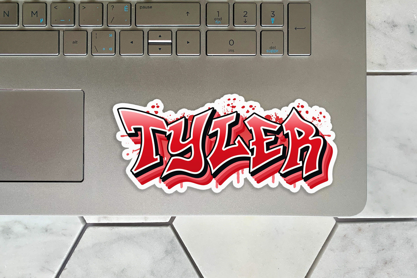 Graffiti Style Custom Name Sticker Personalized Waterproof Vinyl Decal for Laptops, Tumblers, Water Bottles, Party & School Supplies
