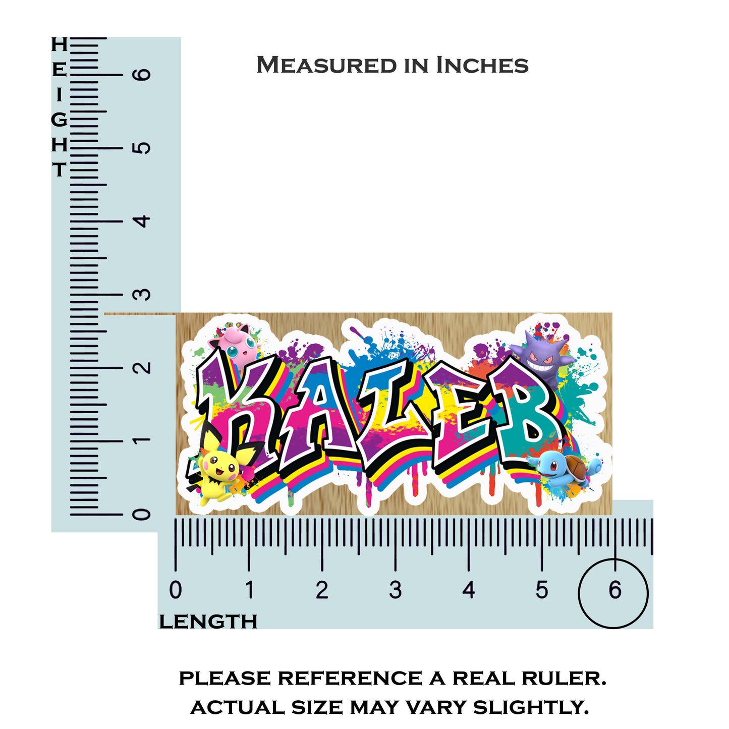 Graffiti Anime Custom Name Sticker, Water Bottle Decal, Personalized Aesthetic School Supply Label, Cool Stickers for Kids, 90s Card Game