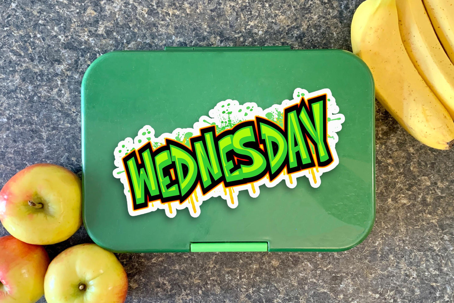 Days of The Week Sticker Labels Graffiti Style - Weekly Planner Stickers - Waterproof Vinyl Decals, Meal Prep Labels, Reminder Organization