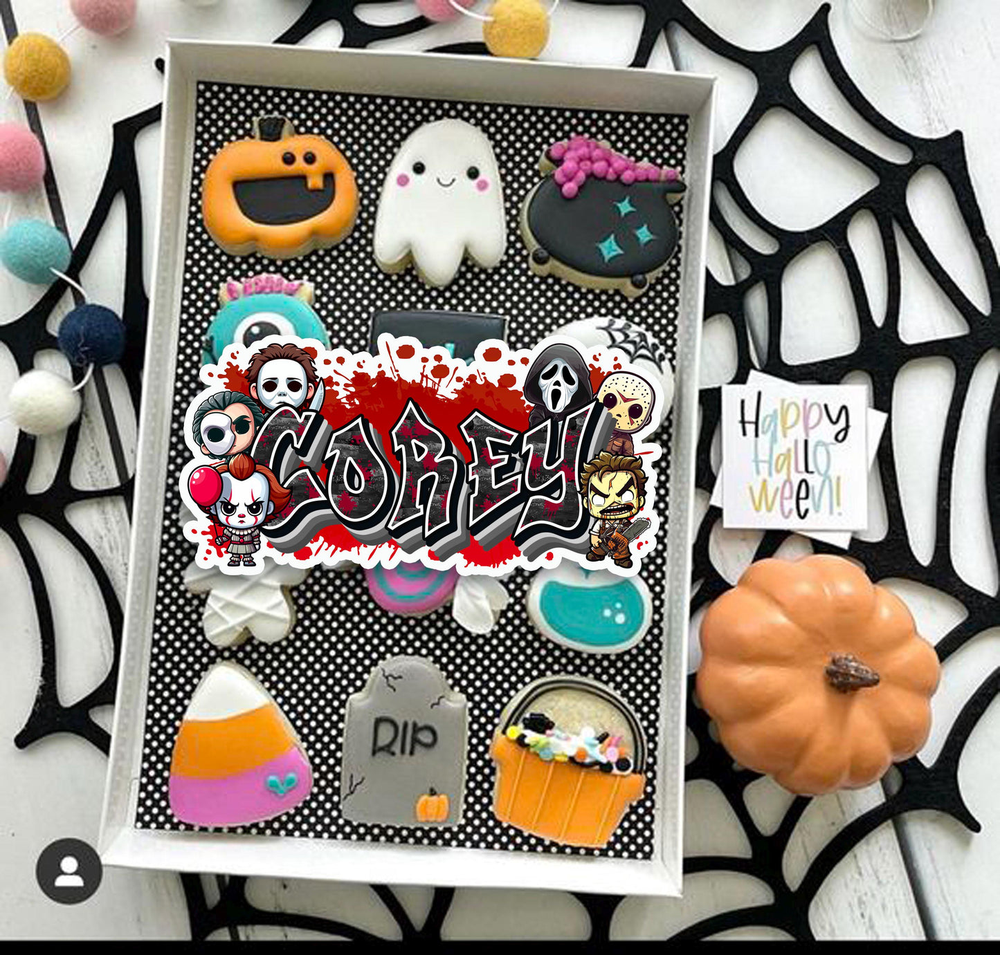 Custom Name Sticker, Vinyl Decal, Horror Villains, Spooky Crime, Halloween Killers, Movie Creepy Characters, Slasher Icons, Horror Decor