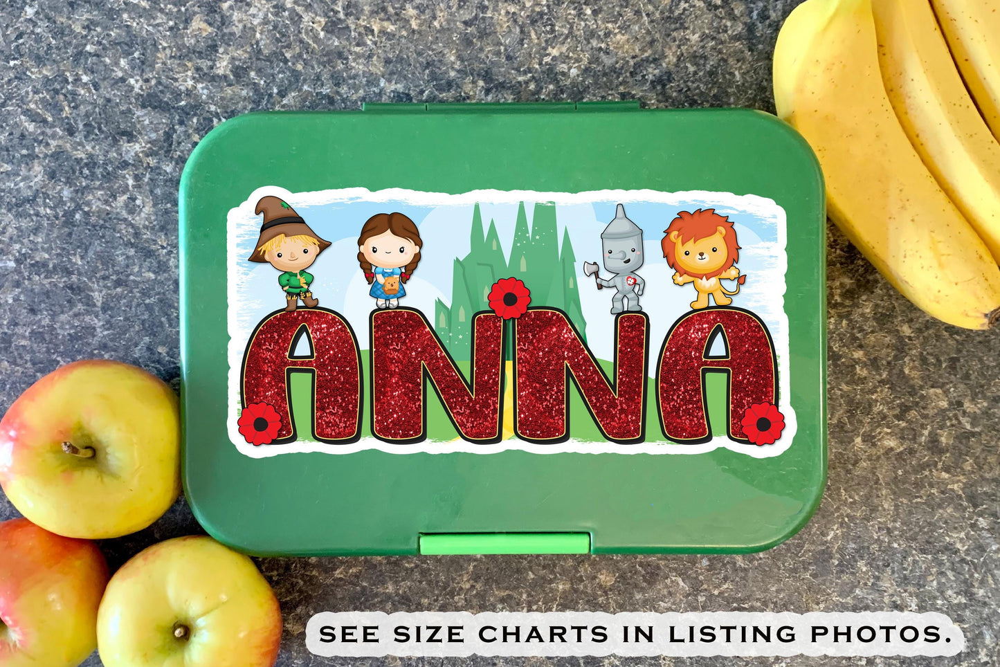 Personalized Name Sticker, Wizard Theme Decal, Water Bottle Label, Custom Vinyl Sticker, Yellow Brick Road Decor, Unique Gift, Magic Design