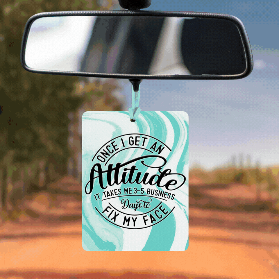 Teal Sarcastic Freshener, Add Your Scent, Unscented Felt Freshie for Cars, Closets, Lockers: Funny Attitude Quote